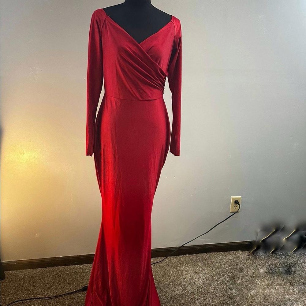 Elegant Red Evening Gown